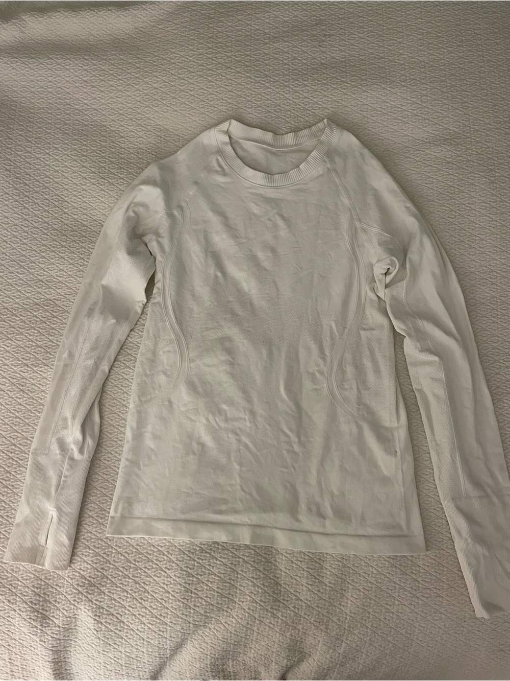 lululemon athletica Kids White Long Sleeve Performance Top